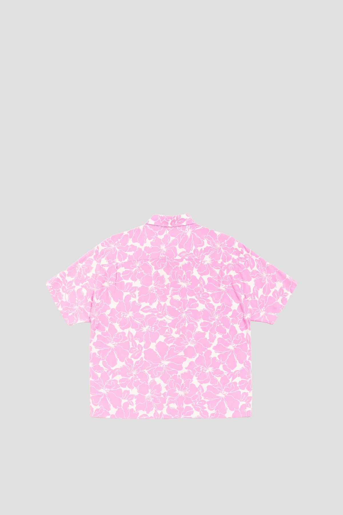 STUSSY FLORAL HAWAIIAN SHIRT PINK