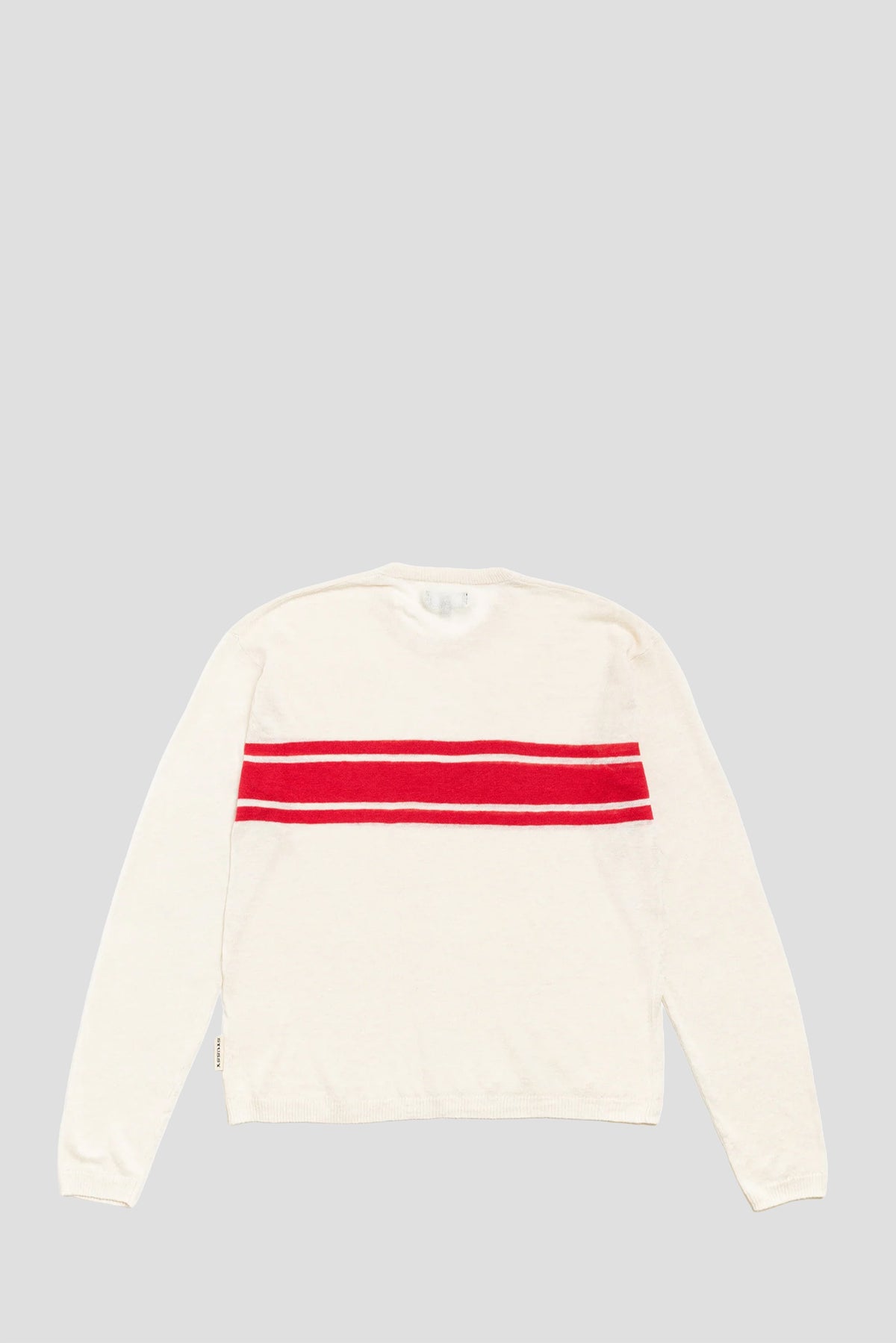 STUSSY STRIPED LONG SLEEVE SWEATER BONE