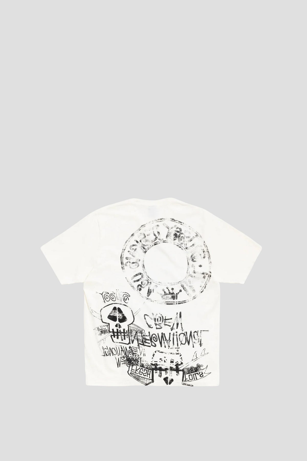 STUSSY SKULLS PIG. DYED TEE NATURAL