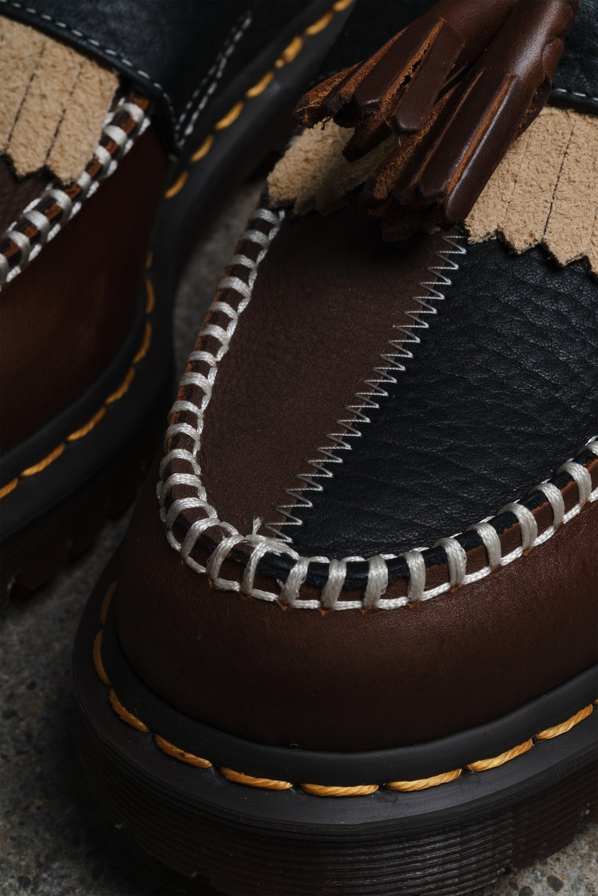 DR MARTENS ADRIAN PATCHWORK BUTTERSCOTCH DARK BROWN