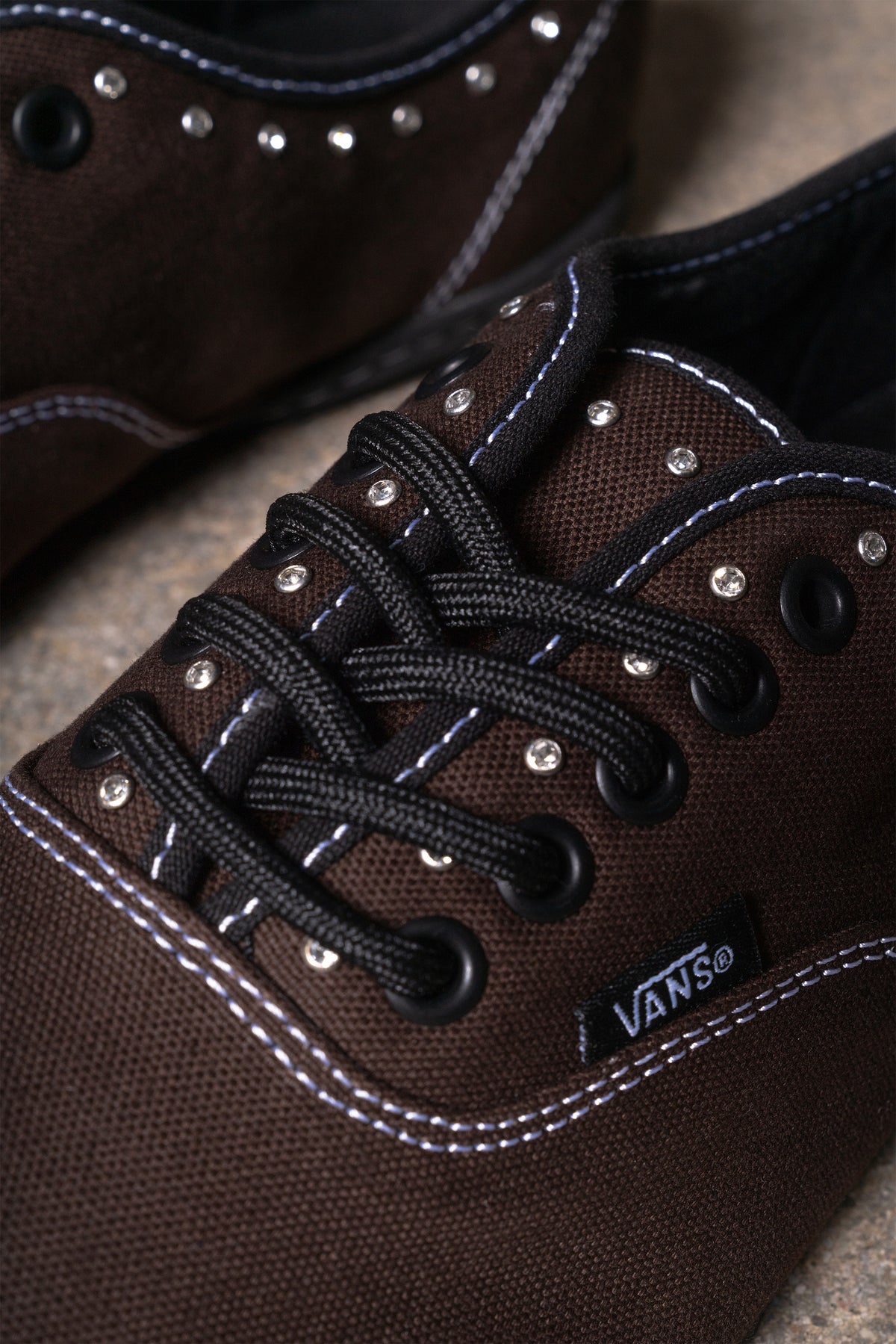 VANS AUTHENTIC PRIMA RHINESTONE BROWN BLACK