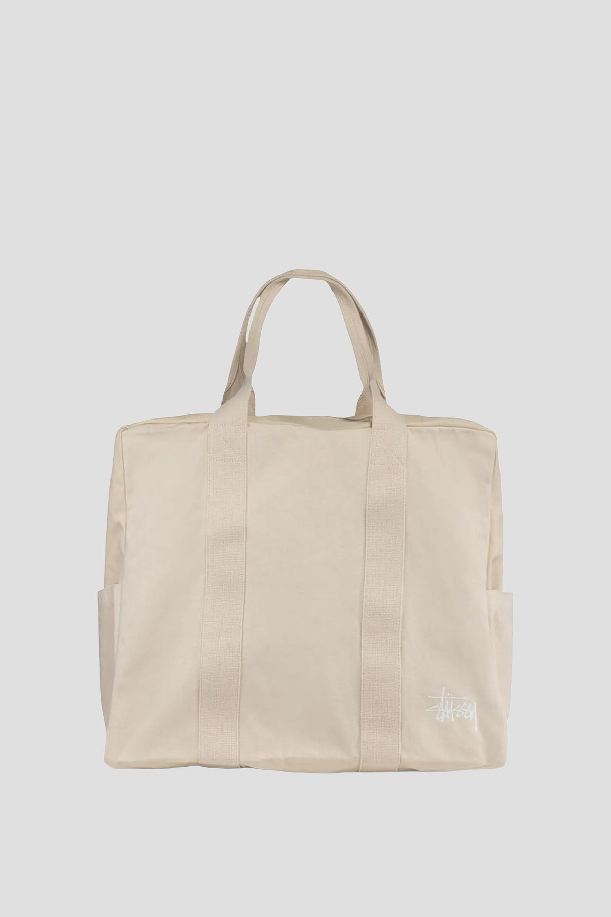 STUSSY CANVAS EXTRA LARGE TOTE BAG NATURAL