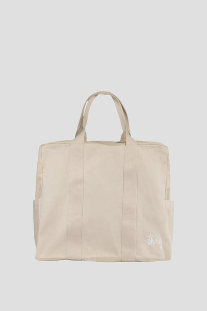 STUSSY CANVAS EXTRA LARGE TOTE BAG NATURAL