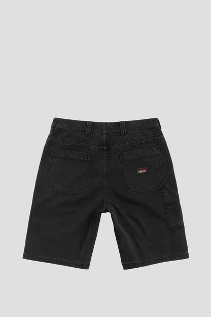 STUSSY WORK SHORT WASHED CANVAS BLACK