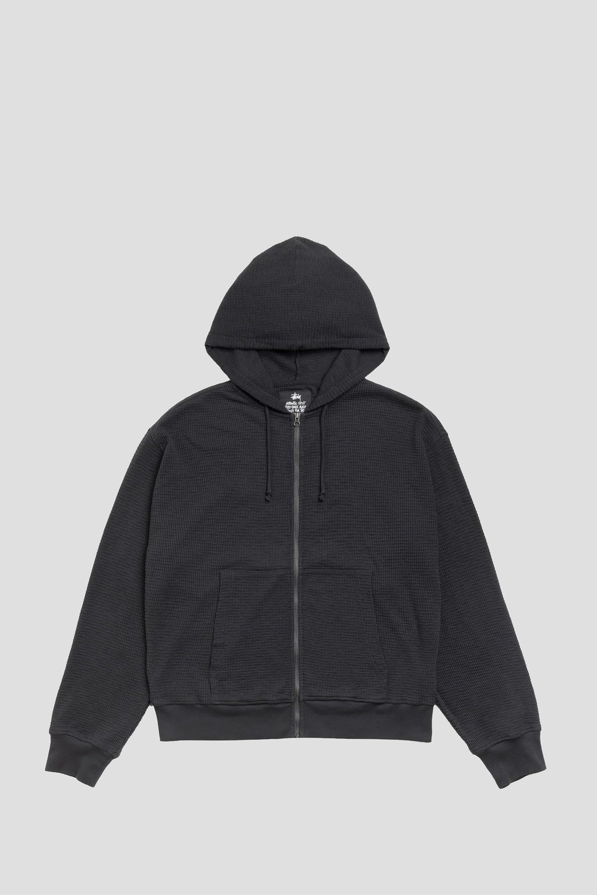 STUSSY LIGHTWEIGHT THERMAL HOOD FADED BLACK