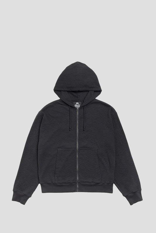 STUSSY LIGHTWEIGHT THERMAL HOOD FADED BLACK