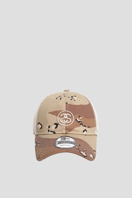 STUSSY x NEW ERA SS LINK TRUCKER 9TWENTY DESERT CAMO