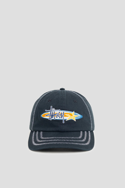 STUSSY LOW PROFILE LOW PRO OVAL STAR STRAPBACK CAP BLACK