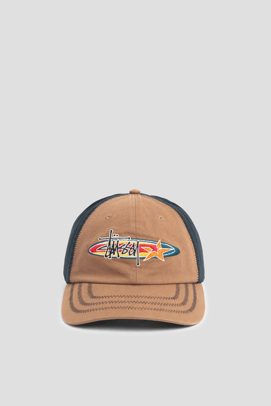 STUSSY LOW PROFILE LOW PRO OVAL STAR STRAPBACK CAP BROWN