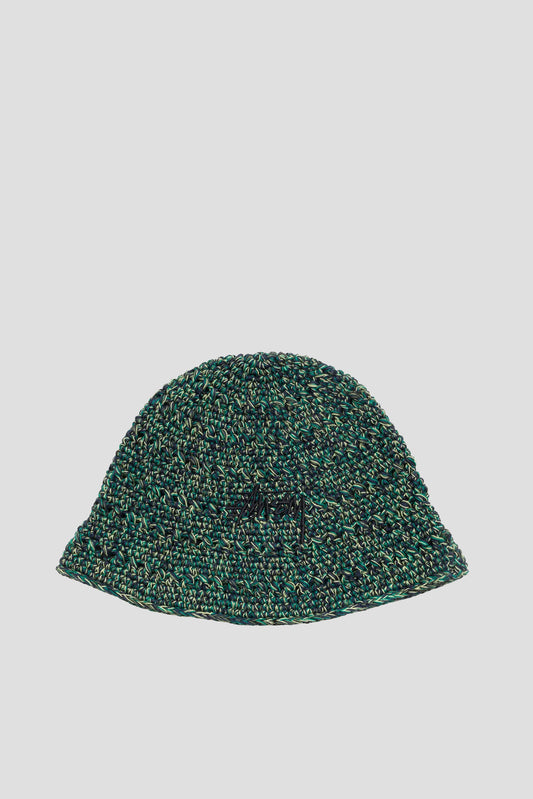 STUSSY HEMP STOCK BUCKET HAT MULTI GREEN