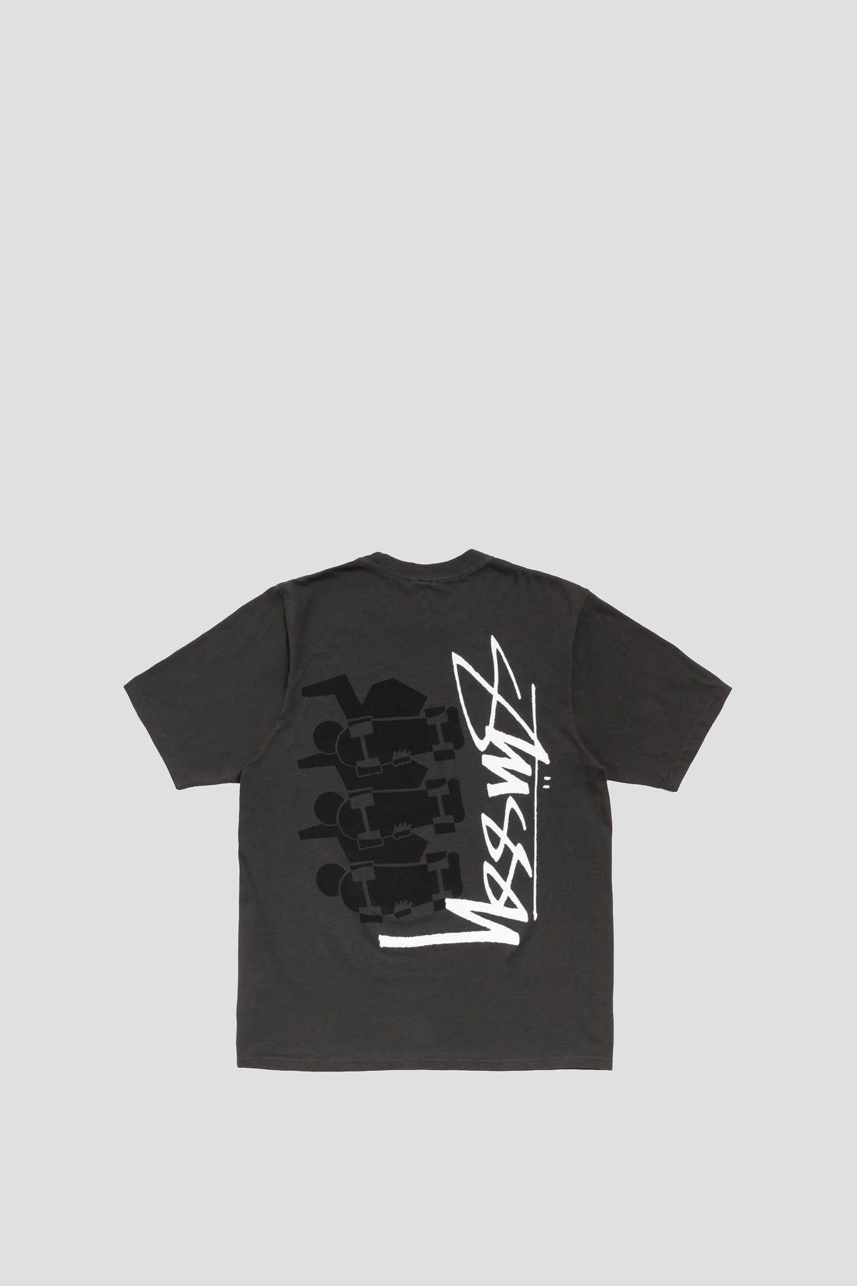 STUSSY SKATE STACK PIG. DYED TEE BLACK