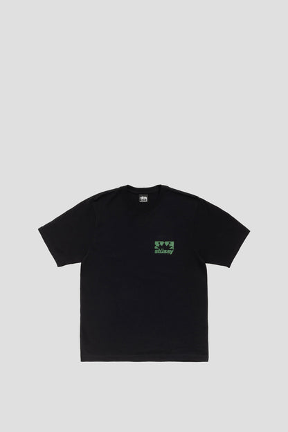 STUSSY BOX CROWN TEE BLACK