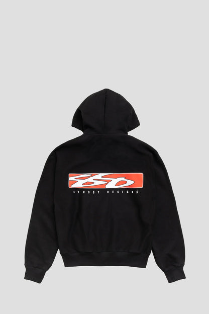 STUSSY S BOX HOOD SWEATSHIRT BLACK