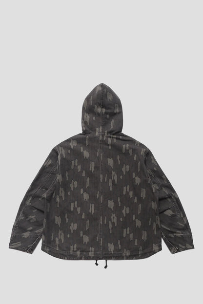 METALWOOD COTTON TWILL ZIP HOODIE REAL BARK CAMO