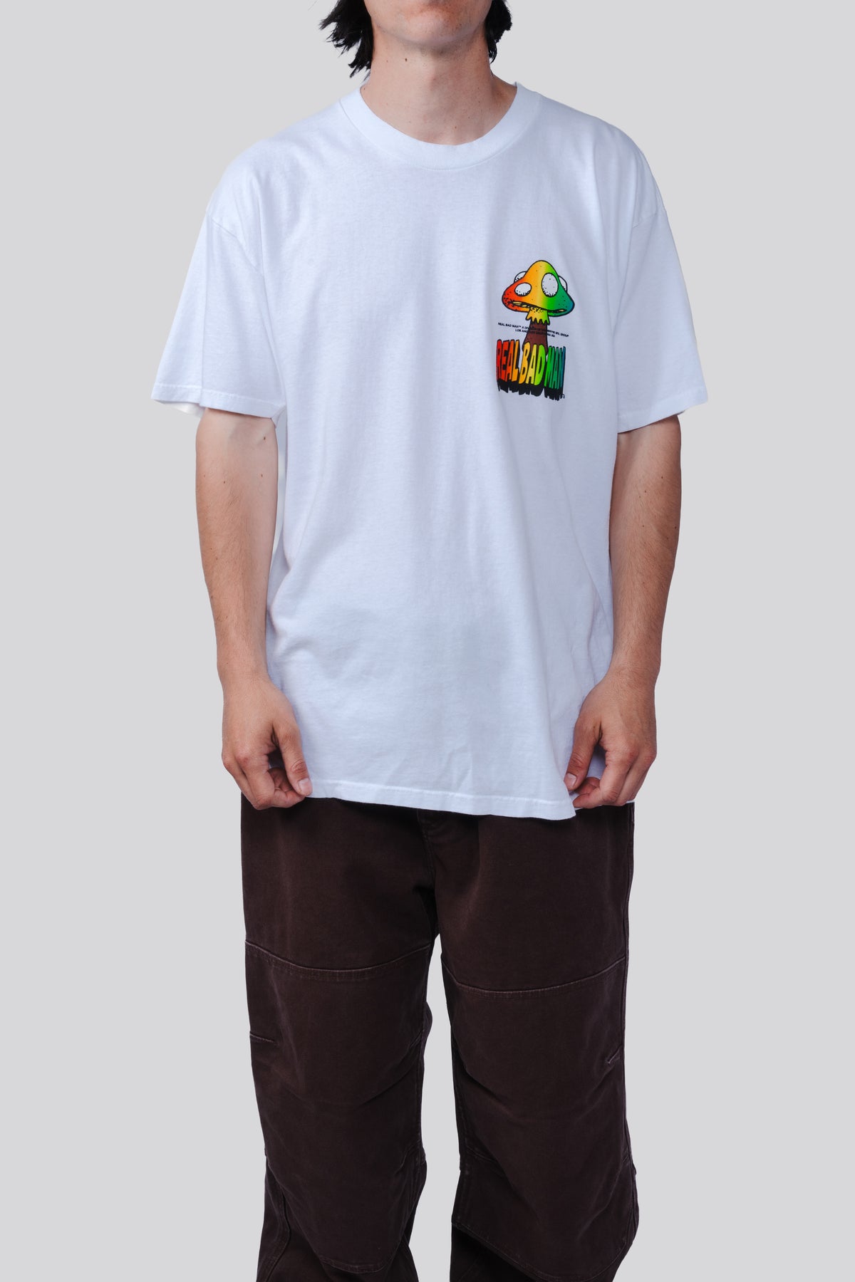 REAL BAD MAN SHROOMER S/S TEE WHITE