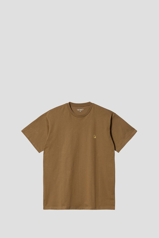 CARHARTT WIP CHASE S/S T-SHIRT HAMILTON BROWN GOLD