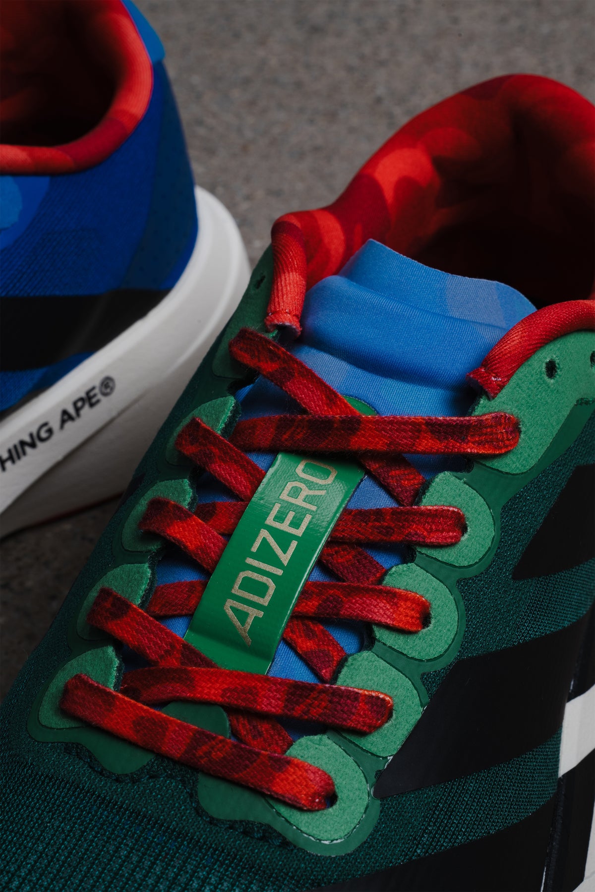 ADIDAS ADIZERO EVO SL BAPE BLUE GREEN WHITE