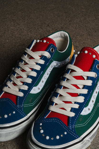 VANS OTW OLD SKOOL 36 PEARLIZED YACHT CLUB GREEN MULTI