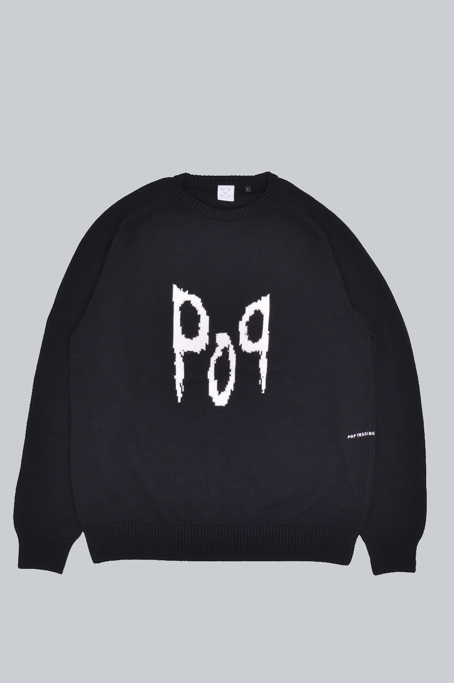 POP TRADING COMPANY CORN KNITTED CREWNECK BLACK