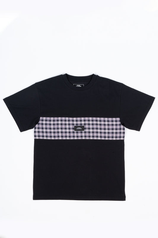 RASSVET 7 PLAID BOX SS T-SHIRT BLACK